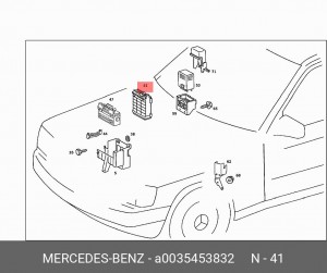Блок управления, управление двигателем A 003 545 38 32 MERCEDES BENZ