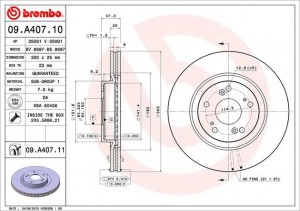 Тормозной диск 09.A407.10 BREMBO