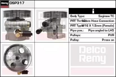 Гидравлический насос, рулевое управление DSP317 DELCO REMY