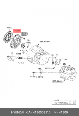 Нажимной диск сцепления 4130002510 HYUNDAI KIA
