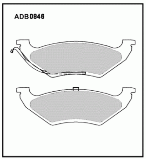 Колодки тормозные дисковые ADB0846 ALLIED NIPPON