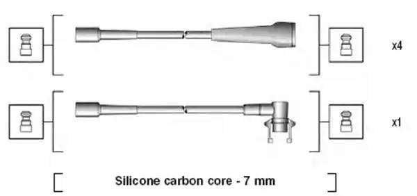 Ккомплект проводов зажигания 941145190716 MAGNETI MARELLI
