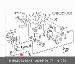 Трос спидометра A 601 542 01 07 MERCEDES BENZ