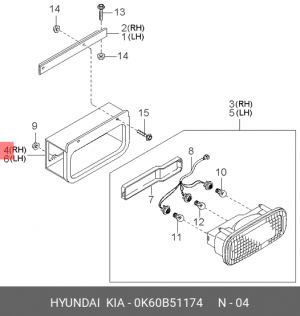 Деталь 0K60B51174 HYUNDAI KIA