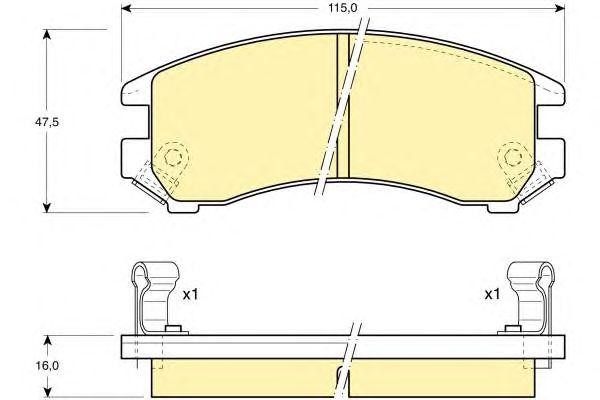 Комплект тормозных колодок, диско 6108829 GIRLING