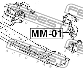 Подушка двигателя MM-01 FEBEST