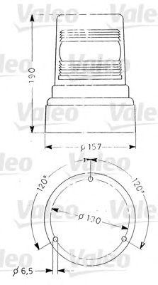 Вставка фары, фара рабочего освещения 084496 VALEO PHC