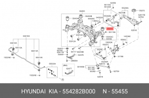 Сайлентблок задней балки 554282B000 HYUNDAI KIA