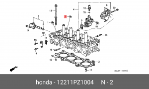 Уплотнительное кольцо, стержень кла 12211-PZ1-004 HONDA