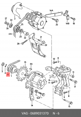 Клиновой ремень 068 903 137 D PORSCHE