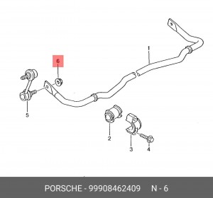 Гайка 99908462409 PORSCHE