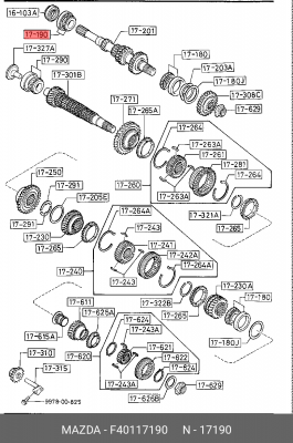 Подшипник F401-17-190 MAZDA