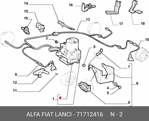 Комплект прибора управления 71712416 ALFA FIAT LANCIA