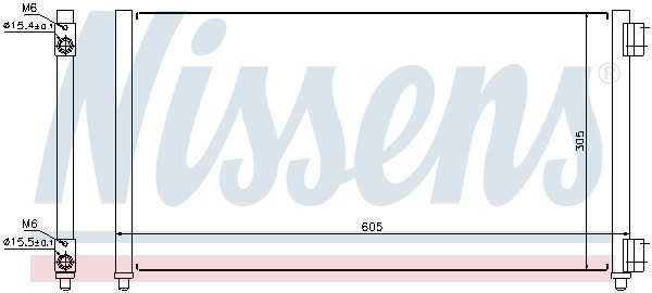 Конденсатор, кондиционер 94633 NISSENS