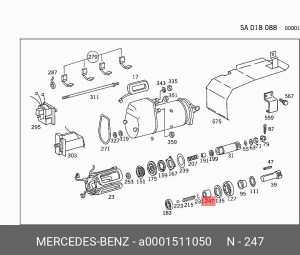 Втулка стартера A 000 151 10 50 MERCEDES BENZ