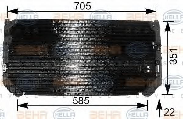 Конденсатор, кондиционер 8FC 351 037-781 HELLA