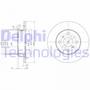Тормозной диск BG2597 DELPHI