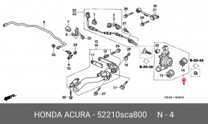 Кулак поворотный (комплект) 52210SCA800 HONDA