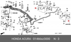 Тормозной шланг 01466SZ3000 HONDA
