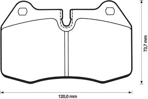 Комплект тормозных колодок, диско 571852B BENDIX JURID