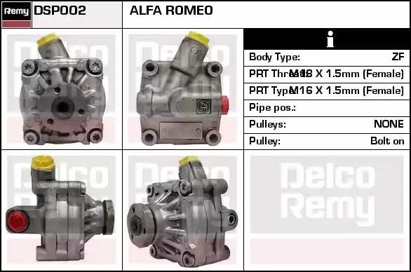 Гидравлический насос, рулевое управление DSP002 DELCO REMY