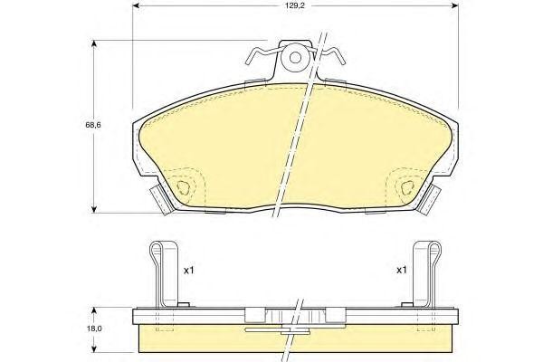 Комплект тормозных колодок, диско 6104961 GIRLING