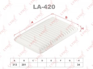 Фильтр воздушный LA-420 LYNXAUTO