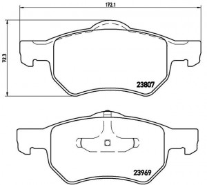 Комплект тормозных колодок, диско P11013 BREMBO