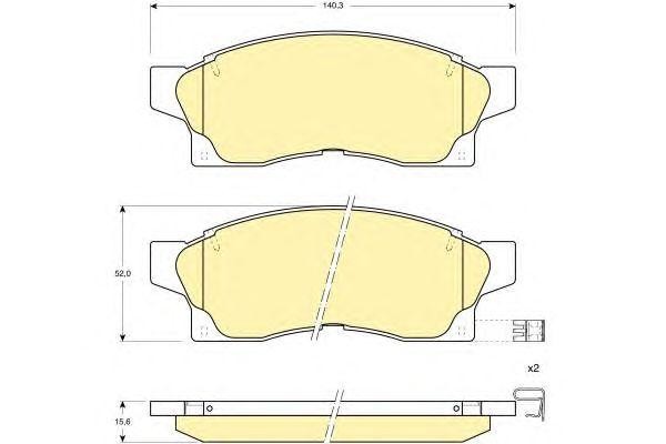 Комплект тормозных колодок, диско 6108779 GIRLING