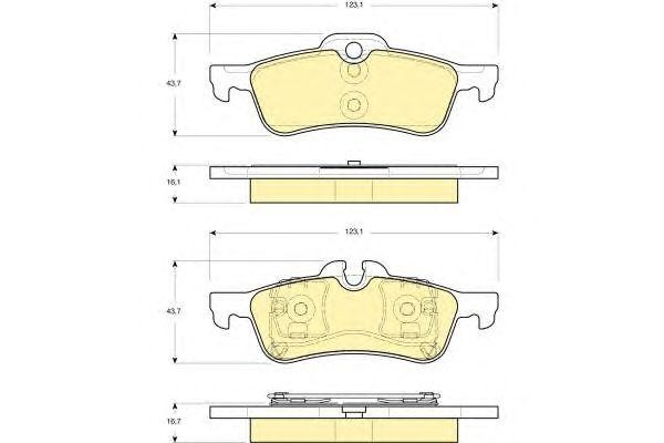 Комплект тормозных колодок, диско 6115612 GIRLING