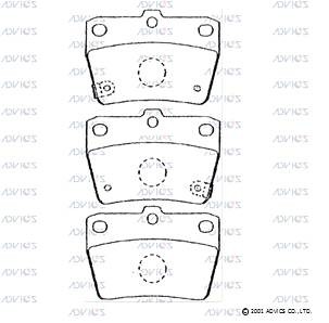 Колодки тормозные дисковые SN294P ADVICS