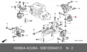 Подушка двигателя 50810S9A013 HONDA