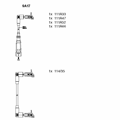 Ккомплект проводов зажигания 9A17 BREMI