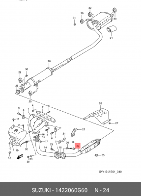 Катализатор 14220-60G60 SUZUKI