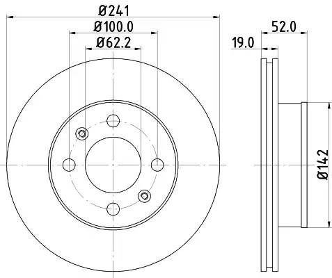 Тормозной диск MDC1570 MINTEX