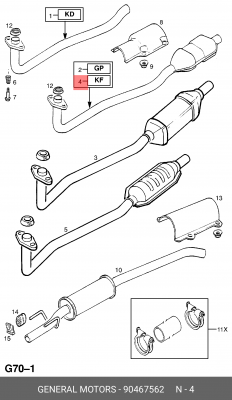 Катализатор 90467562 GENERAL MOTORS