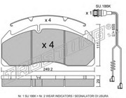 Комплект тормозных колодок, диско 6090W TRUSTING