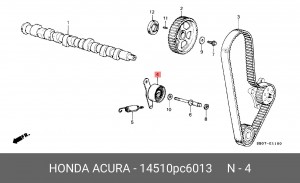 Натяжной ролик, ремень ГРМ 14510PC6013 HONDA