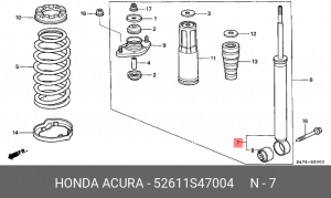 Амортизатор подвески 52611S47004 HONDA