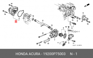 Водяной насос 19200-P75-003 HONDA