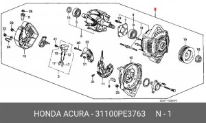 Генератор 31100PE3763 HONDA