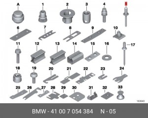 Заклепка ремонтная 41 00 7 054 384 BMW