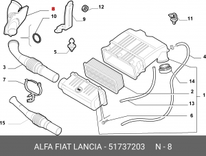 Фильтр воздушный 51737203 ALFA FIAT LANCIA