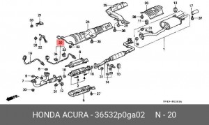 Лямбда-зонд 36532P0GA02 HONDA