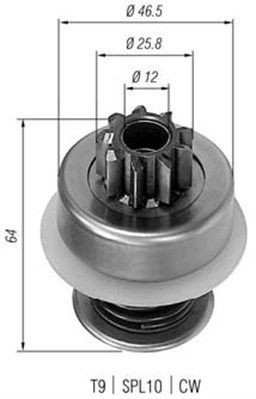 Ведущая шестерня, стартер 940113020015 MAGNETI MARELLI