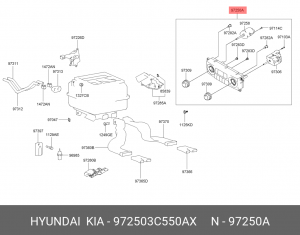 Панель управления климатом в салоне 972503C550AX HYUNDAI KIA
