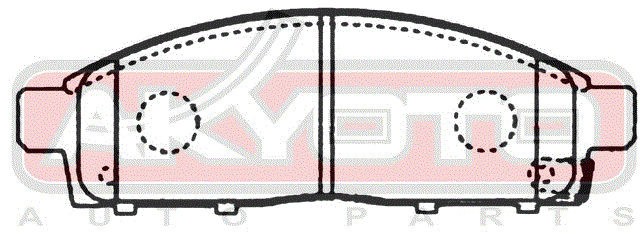 Колодки тормозные дисковые AKD-A284 AKYOTO