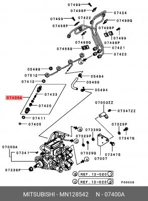 Распылитель MN128542 MITSUBISHI