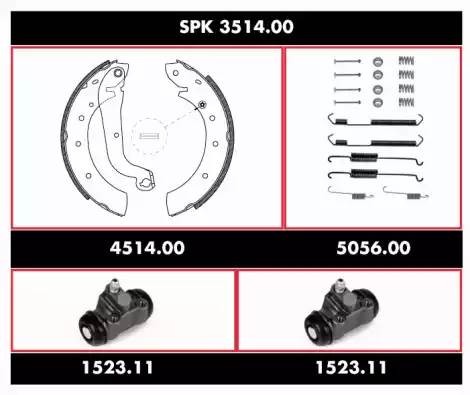 Комплект тормозных колодок SPK351400 REMSA