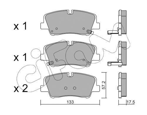 Комплект тормозных колодок, диско 822-100-0 CIFAM